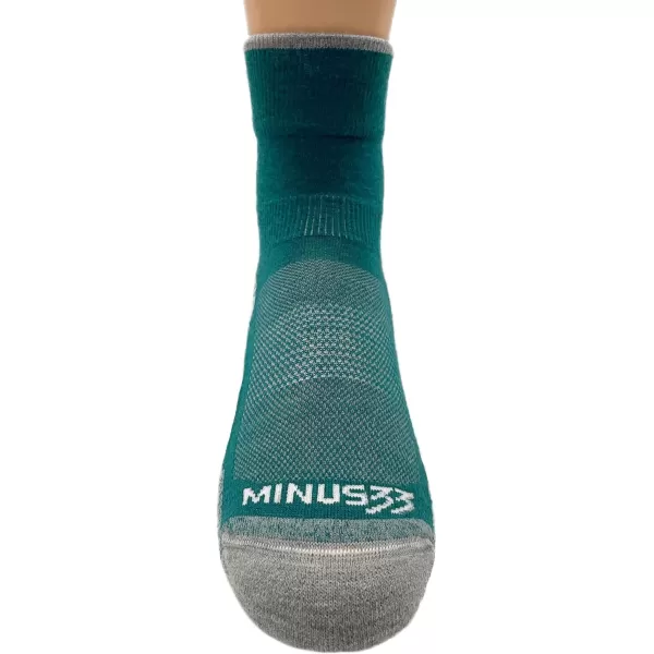 USA Made  Mini Crew Socks  Hiking Socks  Merino Wool  Mountain HeritageS34 Micro  Cushion Teal Green