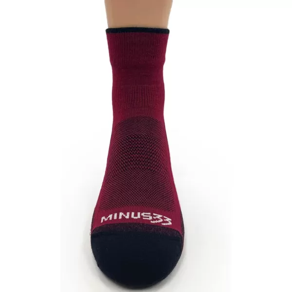 USA Made  Mini Crew Socks  Hiking Socks  Merino Wool  Mountain HeritageS34 Micro  Cushion True Red