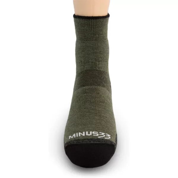 USA Made  Mini Crew Socks  Hiking Socks  Merino Wool  Mountain HeritageS54 Lightweight Olive Drab