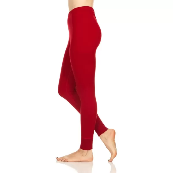 Womens 100 Merino Wool Midweight Base Layer Bottoms  Thermal Underwear  No Itch Renewable Fabric170 Lightweight True Red