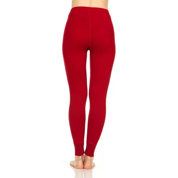 Womens 100 Merino Wool Midweight Base Layer Bottoms  Thermal Underwear  No Itch Renewable Fabric170 Lightweight True Red