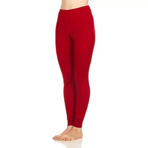 Womens 100 Merino Wool Midweight Base Layer Bottoms  Thermal Underwear  No Itch Renewable Fabric170 Lightweight True Red