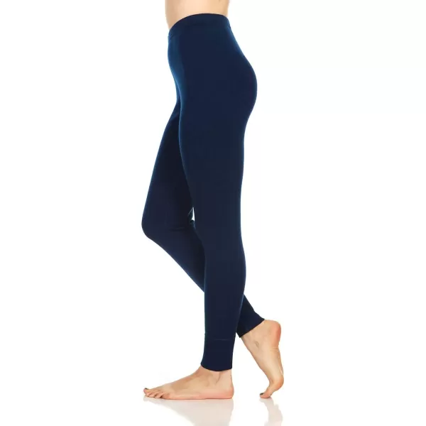 Womens 100 Merino Wool Midweight Base Layer Bottoms  Thermal Underwear  No Itch Renewable Fabric235 Midweight Navy Blue