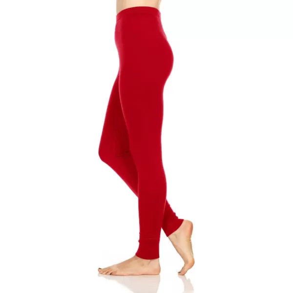 Womens 100 Merino Wool Midweight Base Layer Bottoms  Thermal Underwear  No Itch Renewable Fabric235 Midweight True Red