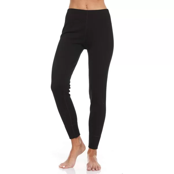 Womens 100 Merino Wool Midweight Base Layer Bottoms  Thermal Underwear  No Itch Renewable Fabric400 Expedition Black