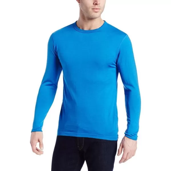 Minus33 Merino Wool 718 Ticonderoga Mens Lightweight Crew  No Itch Renewable FabricAzure Blue