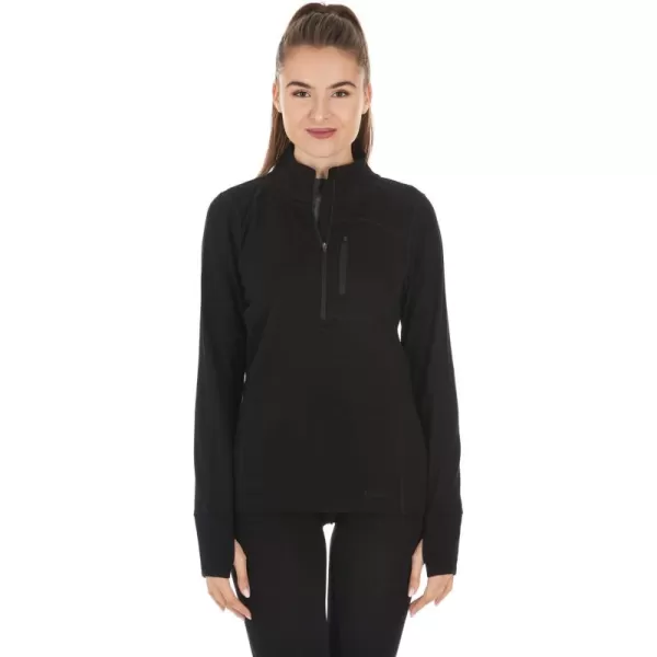 Minus33 Merino Wool 8040 Wilderness Womens Expedition Weight  Zip No Itch Renewable FabricBlack