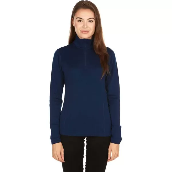 Minus33 Merino Wool 814 Sequoia Womens Midweight 14 Zip  No Itch Renewable FabricNavy