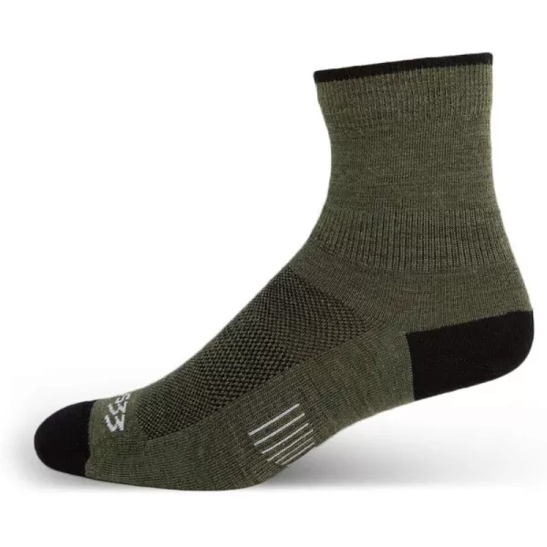 Minus33 Merino Wool Clothing Mountain Heritage Mini Crew Liner Socks Made in USA New HampshireOlive Drab