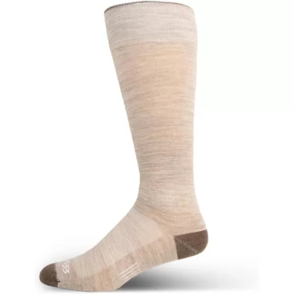 Minus33 Merino Wool Clothing Mountain Heritage Over the Calf Liner Socks Made in USA New HampshireOatmeal