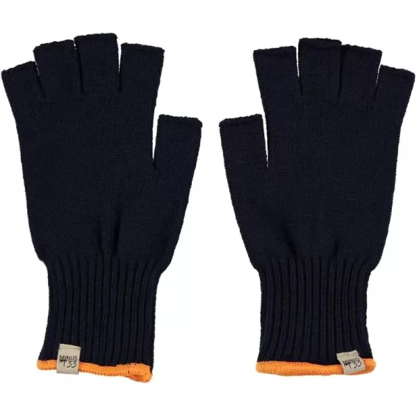 Minus33 Merino Wool Fingerless Gloves  Warm Knitted Gloves  Hunting Gloves  Half Finger GlovesNavy Blue