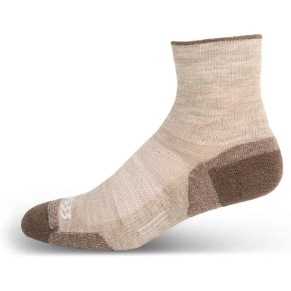 USA Made  Mini Crew Socks  Hiking Socks  Merino Wool  Mountain HeritageS34 Micro  Cushion Oatmeal