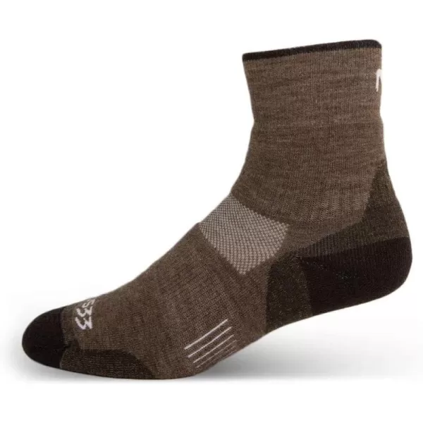 USA Made  Mini Crew Socks  Hiking Socks  Merino Wool  Mountain HeritageS54 Lightweight Coffee