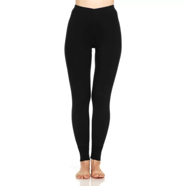 Womens 100 Merino Wool Midweight Base Layer Bottoms  Thermal Underwear  No Itch Renewable Fabric235 Midweight Black