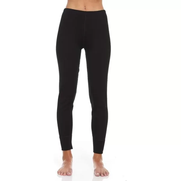 Womens 100 Merino Wool Midweight Base Layer Bottoms  Thermal Underwear  No Itch Renewable Fabric400 Expedition Black