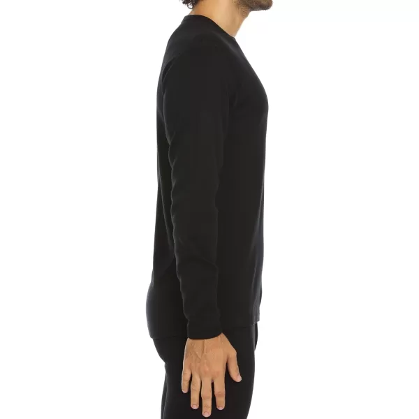 100 Merino Wool  Mens Long Sleeve Crew Shirt  Thermal Base Layer400 Expedition Black