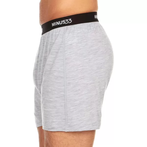 Mens Micro Weight Woolverino Boxer Shorts 84 Merino Wool 12 Nylon 4 SpandexAsh Gray