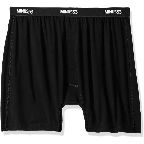 Mens Micro Weight Woolverino Boxer Shorts 84 Merino Wool 12 Nylon 4 SpandexBlack