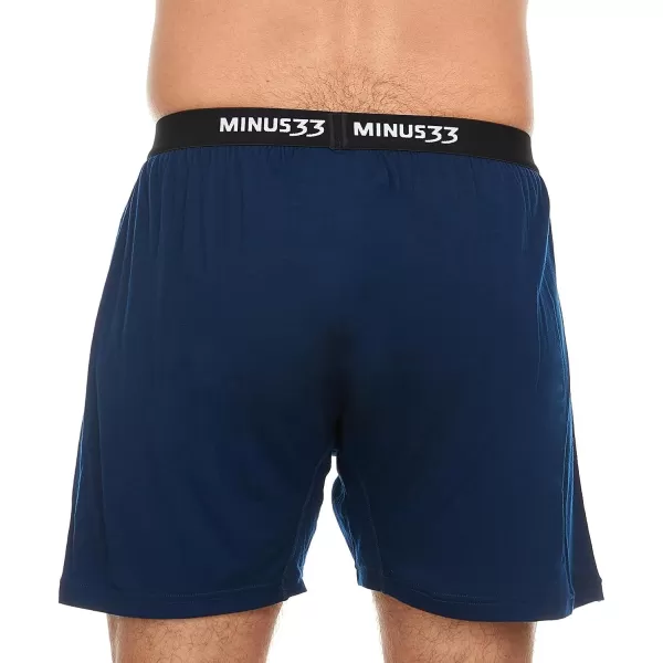 Mens Micro Weight Woolverino Boxer Shorts 84 Merino Wool 12 Nylon 4 SpandexNavy Blue