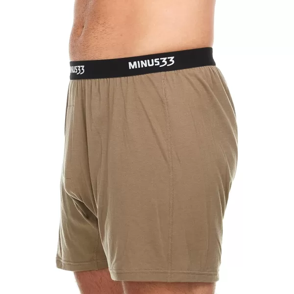 Mens Micro Weight Woolverino Boxer Shorts 84 Merino Wool 12 Nylon 4 SpandexTan 499