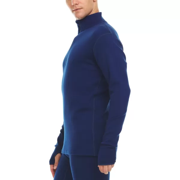 Minus33 100 Merino Wool Kobuk Men  s Expedition Weight  Zip    No Itch Renewable FabricNavy Blue