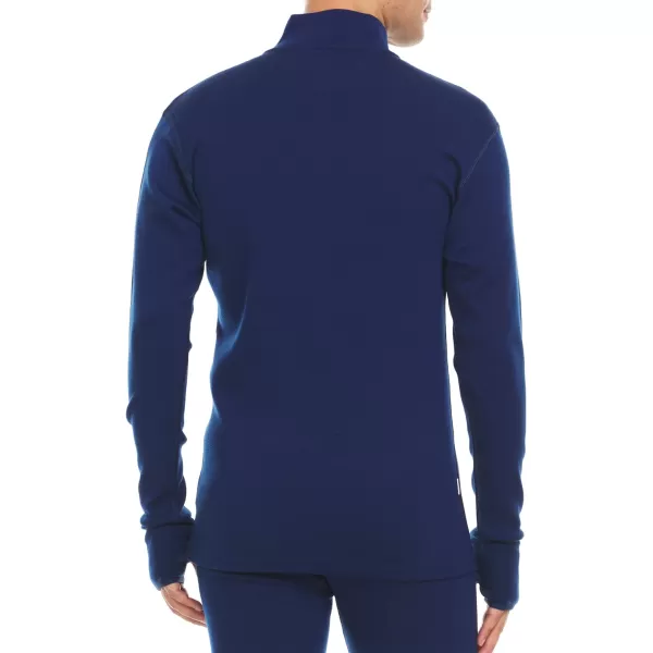 Minus33 100 Merino Wool Kobuk Men  s Expedition Weight  Zip    No Itch Renewable FabricNavy Blue