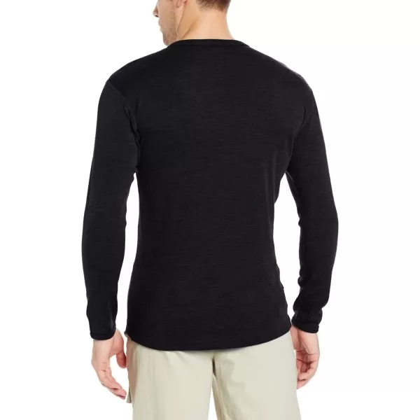 Minus33 Chocorua Mens Midweight Crew Shirts  100 Merino Wool  Long Sleeve Thermal Base Layer  Big and Tall OptionsBlack