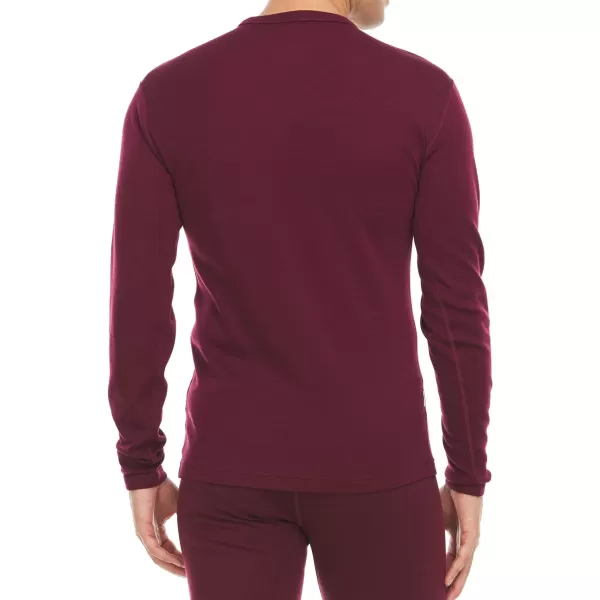 Minus33 Chocorua Mens Midweight Crew Shirts  100 Merino Wool  Long Sleeve Thermal Base Layer  Big and Tall OptionsBurgundy