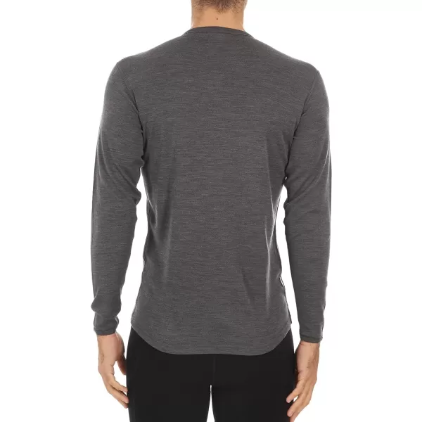 Minus33 Chocorua Mens Midweight Crew Shirts  100 Merino Wool  Long Sleeve Thermal Base Layer  Big and Tall OptionsCharcoal Gray