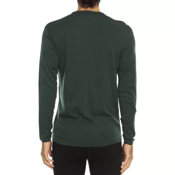 Minus33 Chocorua Mens Midweight Crew Shirts  100 Merino Wool  Long Sleeve Thermal Base Layer  Big and Tall OptionsForest Green