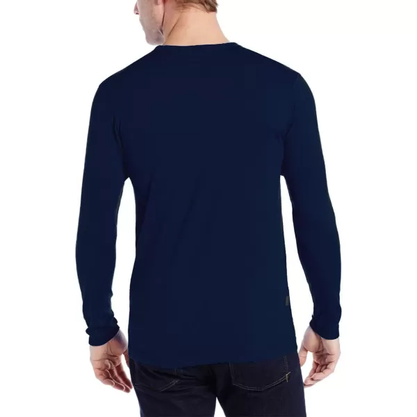 Minus33 Chocorua Mens Midweight Crew Shirts  100 Merino Wool  Long Sleeve Thermal Base Layer  Big and Tall OptionsNavy Blue