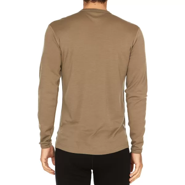 Minus33 Chocorua Mens Midweight Crew Shirts  100 Merino Wool  Long Sleeve Thermal Base Layer  Big and Tall OptionsTan 499