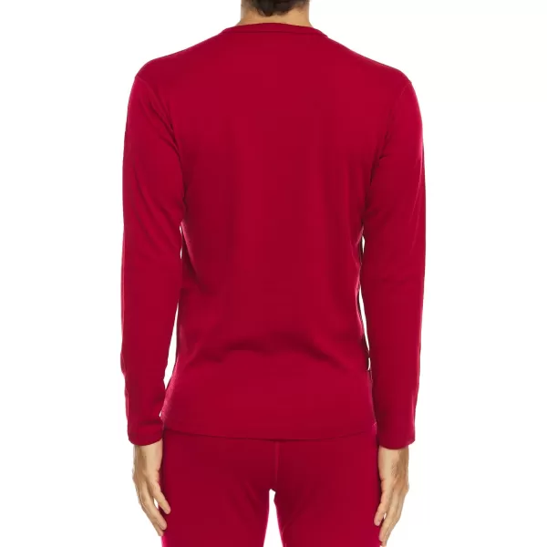 Minus33 Chocorua Mens Midweight Crew Shirts  100 Merino Wool  Long Sleeve Thermal Base Layer  Big and Tall OptionsTrue Red