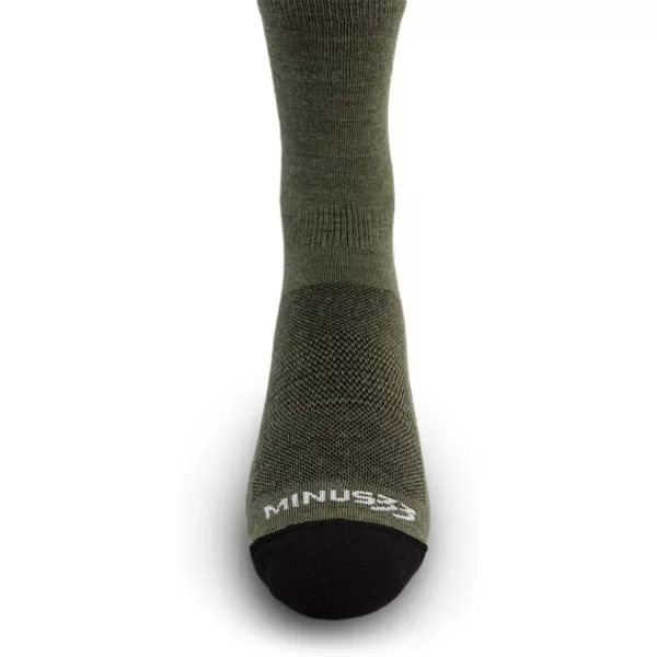 Minus33 Merino Wool Clothing Mountain Heritage Crew Liner Socks Made in USA New HampshireOlive Drab