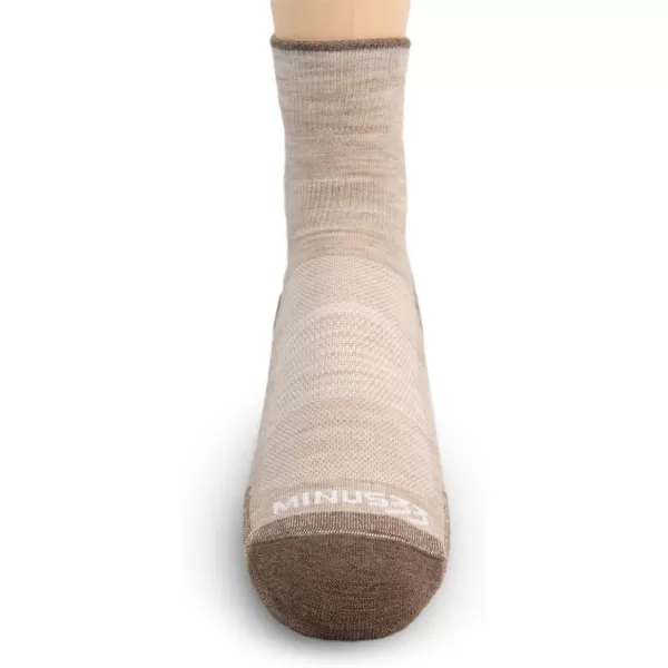 Minus33 Merino Wool Clothing Mountain Heritage Full Cushion Mini Crew Socks Made in USA New HampshireOatmeal