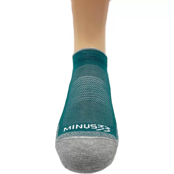 Minus33 Merino Wool Clothing Mountain Heritage Full Cushion No Show Socks Made in USA New HampshireTeal Green