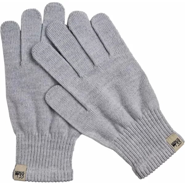 Minus33 Merino Wool Glove Liner  Warm Base Layer  Ski Liner Glove  3 Season Wear  Multiple Colors and SizesAsh Gray