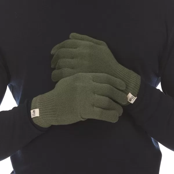 Minus33 Merino Wool Glove Liner  Warm Base Layer  Ski Liner Glove  3 Season Wear  Multiple Colors and SizesOlive Drab