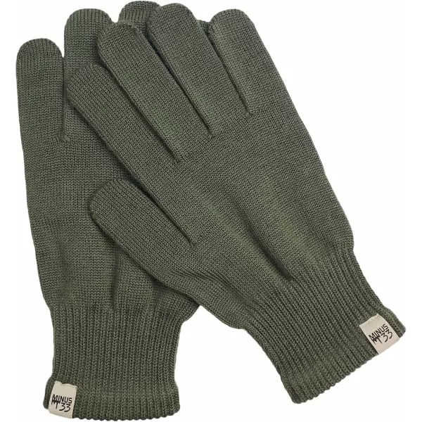 Minus33 Merino Wool Glove Liner  Warm Base Layer  Ski Liner Glove  3 Season Wear  Multiple Colors and SizesOlive Drab