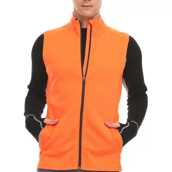 Minus33 Merino Wool Mens Expedition Vest  Wilderness Expedition  No Itch Renewable FabricBlaze Orange