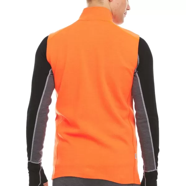 Minus33 Merino Wool Mens Expedition Vest  Wilderness Expedition  No Itch Renewable FabricBlaze Orange