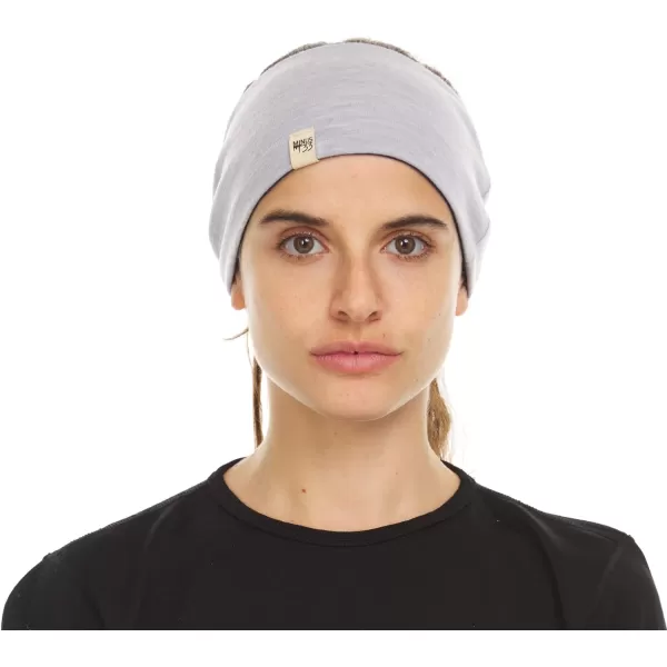 Minus33 Merino Wool Reversible HeadbandAsh GrayNavy Blue