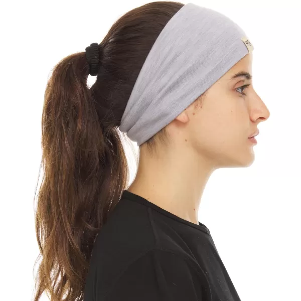 Minus33 Merino Wool Reversible HeadbandAsh GrayNavy Blue