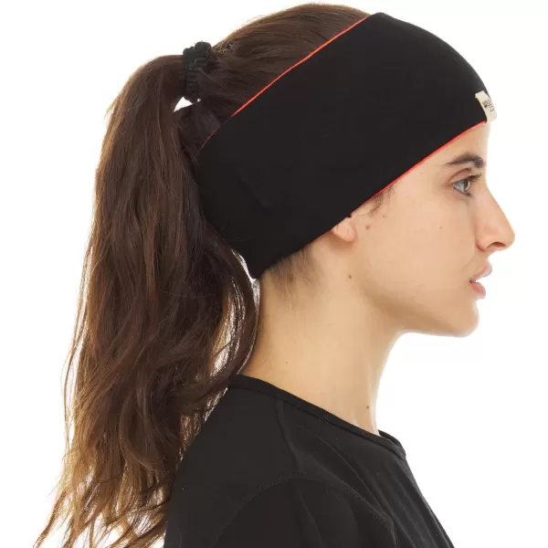 Minus33 Merino Wool Reversible HeadbandBlaze OrangeBlack