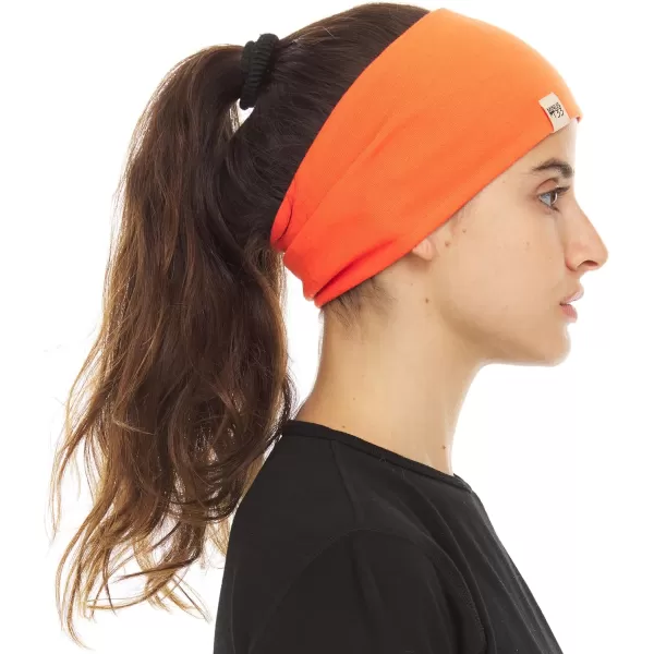 Minus33 Merino Wool Reversible HeadbandBlaze OrangeBlack