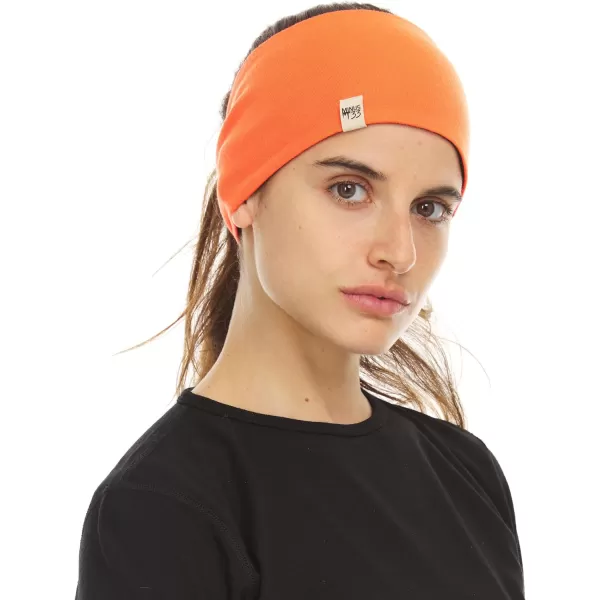 Minus33 Merino Wool Reversible HeadbandBlaze OrangeBlack