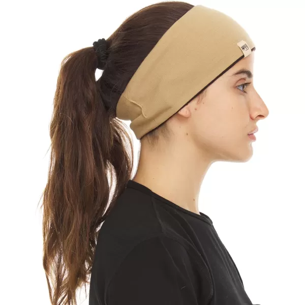 Minus33 Merino Wool Reversible HeadbandDark BrownDesert Sand