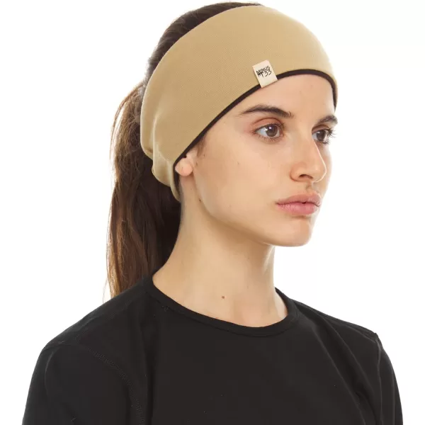 Minus33 Merino Wool Reversible HeadbandDark BrownDesert Sand