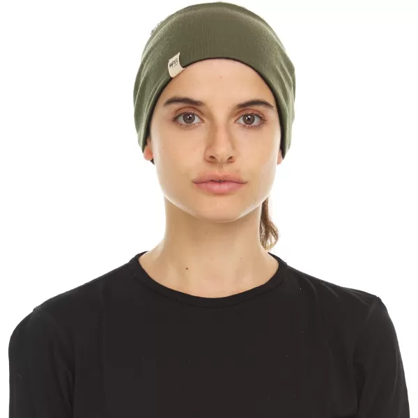 Minus33 Merino Wool Reversible HeadbandForest Greendesert Sand