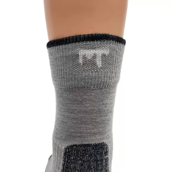 USA Made  Crew Socks  Hiking Socks  Merino Wool  Mountain HeritageS35 Micro  Cushion Ash Gray